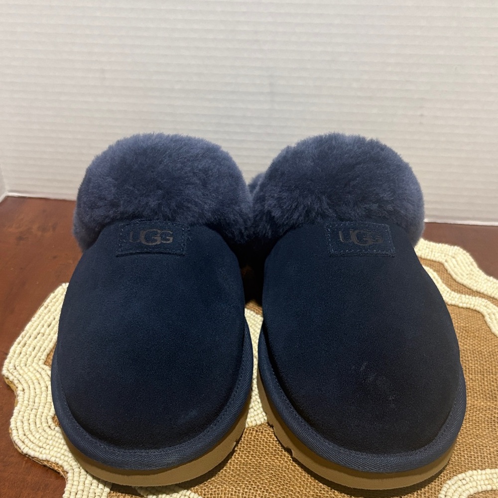 UGG Midnight Blue Plush Slippers